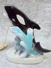 Vintage Killer Whale Orca Ceramic Figurine By Kelvin Treasures Made In Japan