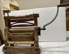 Antique Universal Country Horse Shoe Brand 341 Wood Iron Clothes Wringer Rustic