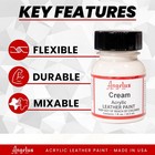 Angelus Acrylic Leather Paint 1 Oz Cream 1 Fl Oz  pack Of 1   
