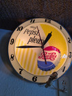 Pepsi Double Bubble Clock Cola Advertising Soda Excellent Runs Lights  1950 s