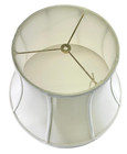 15 X 11 Inch Round Cut Smooth Silk Fabric Chandelier Bell Lamp Shade  White