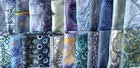   Lot Pure Silk Antique Vintage Sari Remnant Fabric 30 Small Pieces Grey