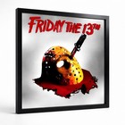 Friday The 13th Jason Voorhees Framed Black Horror Style Mirror 