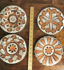 Vintage Turkish Hand Etched Copper Wall Plates Set Of 4 Erzincan Folk Art 6 5 