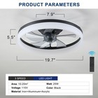 20  Modern Fan Lights Flush Mount Led Ceiling Light Kit With Remote App Control