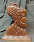 Vintage Hand Carved Indian Wooden Statue Bust Wood Carvings India 