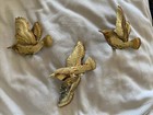 Vintage Homco Flying Brass Birds Wall D  cor Home Interiors Mcm Retro Set Of 3