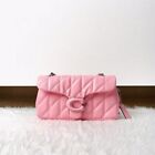 Coach New Tabby Quilted Shoulder Bag Leather Pink Crossbody Bag Outlet