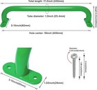 17 2 Inch Green Metal Playground Handles Grab Handles Pack Of 6 Monkey Bars