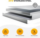 36x24in Stainless Steel Table  Nsf Metal Prep Worktable With 2 Adjustable Shelve