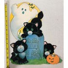 Vintage Halloween Window Decorations 14 Pieces Ghost Black Cats Pumpkins Skeleto
