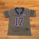 Josh Allen  17 Buffalo Gray Bills Kids City Jersey Youth Medium Stitched Jersey