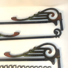 Vtg Antique Art Deco Swing Arm Curtain Rods Adjustable Cast Iron Hardware