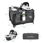 Playpen Baby   Toddler Playard Deluxe Nursery Center Bassinet Foldable Mattress