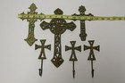 Christian Wall Cross Theme Entryway Decor Set Coat Hooks  Crosses Metal - Brendt