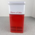 Coca Cola 1997 Soda Machine Replica Hinged Tin Canister 8    Tall