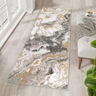  2 x8  Modern Marble Runner Rug  Washable Kitchen Runner Abstract Marble 