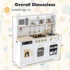 Play Kitchen For Kids  Wooden Kitchen Playset With Realistic Lights And Sounds