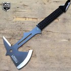 2pc Full Tang Survival Tomahawk Throwing Axe Battle Hatchet Tactical Hunting Set