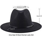 Chic Colorblock Fedora Hat  black 