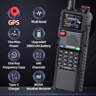5rh Pro Gps Ham Radio Handheld 10w Long Range Two Way 3800 Mah Black 