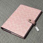 Coach Notebook In Signature Canvas Cz198 Powder Pink New