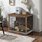 Xxl Pet Crate Dog Bed Kennel Cage End Table Wood Oversized Furniture Puppy House