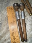 Wood Bobbins Spools Wooden Industrial Style Spindles 8  Wooden Quills Lot-4