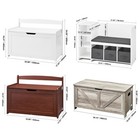 Uimoso Kids Toy Storage Bench Wooden Toy Box Cubby Bookshelf 32 68 38 98 43 11 