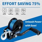 1600lbs Heavy Duty Boat Trailer Winch With 26ft Strap  2-way Ratchet   4 1 Gear 