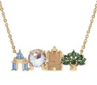 Walt Disney World 4 Four Parks Attractions Icons Necklace Girls Crew   Box  maps