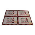 Nwt Holiday I   ll Be Gnome For Christmas Set Of 8 Placemats S3
