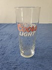 4 Vintage Coors Light Beer Pint Glass Etched Molded Mountains Glass Cup Mug