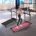 Foldable Manual Walking Treadmill Non-electric Running Machine With Armrests