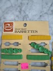 Goody s Plastic Snap Tight Barrette Lot Of 37  Green Yellow Red Texturevtg