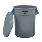 Rubbermaid Brute 32-gallon Trash Can With Lid  Grey Us Stock