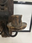 Vintage Gothic Wood And Iron Candle Sconce