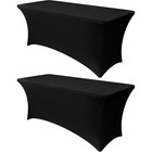 Fitted Stretch Tablecloth Protector Elastic Cover Banquet Wedding Trade Show New