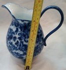 Vintage Blue   White Floral 7  Tall Pitcher W  3 Legs  Dishwasher   Microwave Ok
