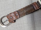 Vintage Southwestern Buckle Belt Concho Native American 38 Leather Justin Beaded