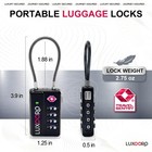 Tool-less Tsa Approved Luggage Lock With Alert Indicator  4-digit Resettable    