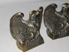 Vintage Pair Of 1776 Eagle Brass Bookends Colonial Virginia 1965