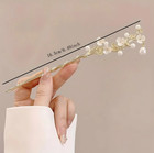 1pc Chinese Style Tassel Hairpin Traditional Floral Design Hair Stick - New