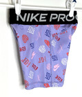 Nike Pro Girls Medium M Athletic Running Shorts Purple Fitted Elastic Waist