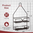 Bronze Over Shower Head Caddy Hanging Bathroom Organizer Shampoo Holder 4 Hooks