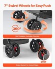 3-wheels Pet Stroller Foldable Dog Stroller Cart Cat Carrier W cup Holder basket