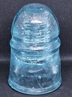 Antique Brookfield Glass Insulator Aqua Blue Cd126 3 Pat 1865 1870 Vintage