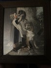 Vintage Framed Art  kiss Me  By George Augustus Holmes - Farmhouse Decor
