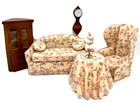 1 12 Vintage Artisan Dollhouse Miniature Living Room Furniture Sofa Armchair