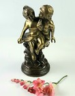 Vintage - Made In India- Reproduction Of Theophile Somme - Brass  Bronze Statue